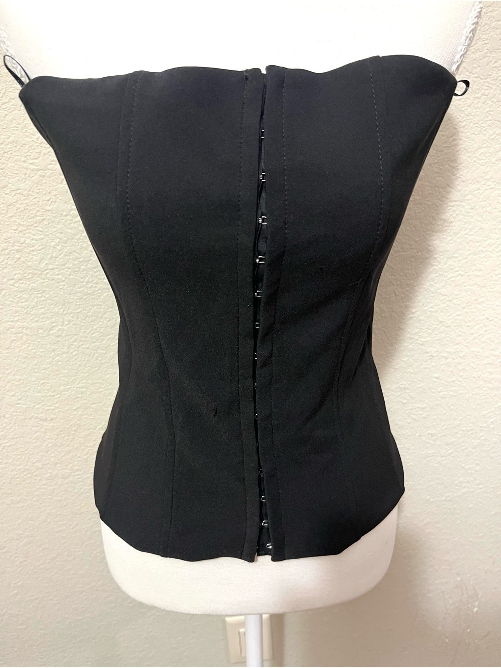 NWT Zara Strapless Black Corset Top